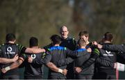 20 February 2018; Devin Toner and his team-mates huddle during Ireland Rugby squad training at Carton House in Maynooth, Co Kildare. Photo by David Fitzgerald/Sportsfile