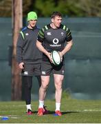 20 February 2018; Chris Farrell, right, and Jonathan Sexton during Ireland Rugby squad training at Carton House in Maynooth, Co Kildare. Photo by David Fitzgerald/Sportsfile