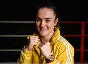 20 February 2018; Boxer Kellie Harrington of St Mary's Boxing Club, Dublin, during the launch of the Liffey Crane Hire Elite Boxing Championship at the National Stadium in Dublin. Photo by Seb Daly/Sportsfile