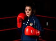 20 February 2018; Boxer Grainne Walsh of Sparticus Boxing Club, Tullamore, Co Offaly, during the launch of the Liffey Crane Hire Elite Boxing Championship at the National Stadium in Dublin. Photo by Seb Daly/Sportsfile
