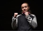 20 February 2018; Boxer Amy Broadhurst of Dealgan Boxing Club, Dublin, during the launch of the Liffey Crane Hire Elite Boxing Championship at the National Stadium in Dublin. Photo by Seb Daly/Sportsfile