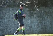 20 February 2018; Peter O'Mahony arrives for Ireland Rugby squad training at Carton House in Maynooth, Co Kildare. Photo by David Fitzgerald/Sportsfile