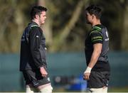 20 February 2018; James Ryan, left, and Quinn Roux during Ireland Rugby squad training at Carton House in Maynooth, Co Kildare. Photo by David Fitzgerald/Sportsfile