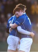 20 February 2018; Eoin Carey, left, and Joe Nolan of St Mary's College celebrate after the Bank of Ireland Leinster Schools Senior Cup Round 2 match between Cistercian College Roscrea and St Mary's College at Donnybrook Stadium in Dublin. Photo by Daire Brennan/Sportsfile