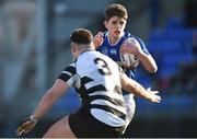 20 February 2018; Niall Hurley of St Mary's College is tackled by Michael Milne of Cistercian College Roscrea during the Bank of Ireland Leinster Schools Senior Cup Round 2 match between Cistercian College Roscrea and St Mary's College at Donnybrook Stadium in Dublin. Photo by Daire Brennan/Sportsfile