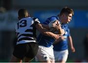 20 February 2018; Hugo Conway of St Mary's College is tackled by Cormac Izuchukwu of Cistercian College Roscrea during the Bank of Ireland Leinster Schools Senior Cup Round 2 match between Cistercian College Roscrea and St Mary's College at Donnybrook Stadium in Dublin. Photo by Daire Brennan/Sportsfile