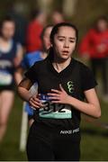 21 February 2018; Aisling Sheridan of Castleknock CC, Co Dublin, in the Junior Girls 2,000m event during the Irish Life Health Leinster Schools Cross Country at Santry Demesne in Santry, Co Dublin. Photo by Piaras Ó Mídheach/Sportsfile