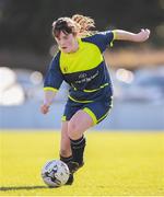 21 February 2018; Kate McClenaghan of Moville Community College during the Bank of Ireland FAI Schools Senior Girls National Cup Final match between Moville Community College, Donegal, and Presentation Secondary School Thurles, Tipperary, at Home Farm FC in Whitehall, Dublin. Photo by Stephen McCarthy/Sportsfile