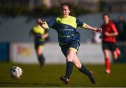 21 February 2018; Emma Doherty of Moville Community College during the Bank of Ireland FAI Schools Senior Girls National Cup Final match between Moville Community College, Donegal, and Presentation Secondary School Thurles, Tipperary, at Home Farm FC in Whitehall, Dublin. Photo by Stephen McCarthy/Sportsfile