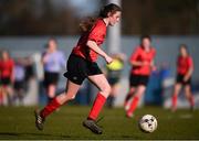 21 February 2018; Lauren McCormack of Presentation Secondary School Thurles during the Bank of Ireland FAI Schools Senior Girls National Cup Final match between Moville Community College, Donegal, and Presentation Secondary School Thurles, Tipperary, at Home Farm FC in Whitehall, Dublin. Photo by Stephen McCarthy/Sportsfile