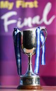 21 February 2018; The cup on display prior to the Bank of Ireland FAI Schools Senior Girls National Cup Final match between Moville Community College, Donegal, and Presentation Secondary School Thurles, Tipperary, at Home Farm FC in Whitehall, Dublin. Photo by Stephen McCarthy/Sportsfile