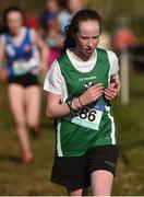 21 February 2018; Helen Reynolds of Muckross Park, Dublin, competing in the Junior Girls 2,000m event during the Irish Life Health Leinster Schools Cross Country at Santry Demesne in Santry, Co Dublin. Photo by Piaras Ó Mídheach/Sportsfile