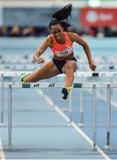21 February 2018; Raven Clay of USA in action during the Women's 60m Hurdles final during AIT International Athletics Grand Prix at the AIT International Arena, in Athlone, Co. Westmeath. Photo by Brendan Moran/Sportsfile