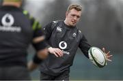 22 February 2018; Dan Leavy during Ireland rugby squad training at Carton House in Maynooth, Co Kildare. Photo by Brendan Moran/Sportsfile