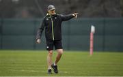 22 February 2018; Head coach Joe Schmidt during Ireland rugby squad training at Carton House in Maynooth, Co Kildare. Photo by Brendan Moran/Sportsfile