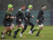 22 February 2018; James Ryan, right, and Jonathan Sexton during Ireland rugby squad training at Carton House in Maynooth, Co Kildare. Photo by Brendan Moran/Sportsfile