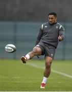 22 February 2018; Bundee Aki during Ireland rugby squad training at Carton House in Maynooth, Co Kildare. Photo by Brendan Moran/Sportsfile