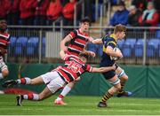 22 February 2018; Felix Campbell of The King’s Hospital is tackled by Ian Sheridan of Wesley College during the Bank of Ireland Vinnie Murray Cup Final match between The Kings Hospital and Wesley College at Donnybrook Stadium in Dublin. Photo by Sam Barnes/Sportsfile