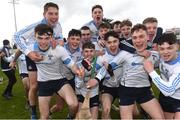 22 February 2018; Dublin North players celebrate after the Top Oil Corn Ui Dhuill Leinster Post Primary Schools A SHC Final match between St Kieran's and Dublin North at Netwatch Cullen Park in Carlow. Photo by Matt Browne/Sportsfile