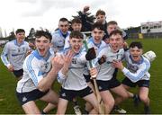 22 February 2018; Dublin North players celebrate after the Top Oil Corn Ui Dhuill Leinster Post Primary Schools A SHC Final match between St Kieran's and Dublin North at Netwatch Cullen Park in Carlow. Photo by Matt Browne/Sportsfile