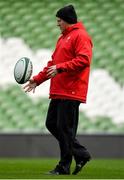 23 February 2018; Kicking coach Neil Jenkins during the Wales Rugby captain's run at the Aviva Stadium in Dublin. Photo by Brendan Moran/Sportsfile