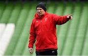 23 February 2018; Kicking coach Neil Jenkins during the Wales Rugby captain's run at the Aviva Stadium in Dublin. Photo by Brendan Moran/Sportsfile