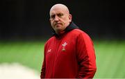 23 February 2018; Defence coach Shaun Edwards during the Wales Rugby captain's run at the Aviva Stadium in Dublin. Photo by Brendan Moran/Sportsfile