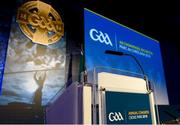 23 February 2018; A general view of the podium ahead of the GAA Annual Congress 2018 at Croke Park in Dublin. Photo by Piaras Ó Mídheach/Sportsfile