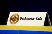 23 February 2018; A general view of the name card of Uachtarán Tofa Chumann Lúthchleas Gael John Horan at the GAA Annual Congress 2018 at Croke Park in Dublin. Photo by Piaras Ó Mídheach/Sportsfile