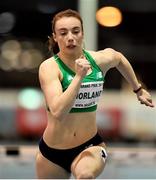 21 February 2018; Elizabeth Morland of Ireland in action in the Women's 60m hurdles during AIT International Athletics Grand Prix at the AIT International Arena, in Athlone, Co. Westmeath. Photo by Brendan Moran/Sportsfile
