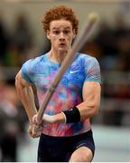21 February 2018; Shawn Barber of Canada in the Men's Pole Vault during the AIT International Athletics Grand Prix at the AIT International Arena, in Athlone, Co. Westmeath. Photo by Brendan Moran/Sportsfile