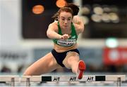 21 February 2018; Elizabeth Morland of Ireland in action in the Women's 60m hurdles during AIT International Athletics Grand Prix at the AIT International Arena, in Athlone, Co. Westmeath. Photo by Brendan Moran/Sportsfile