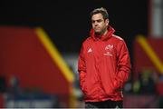 23 February 2018; Munster head coach Johann van Graan prior to the Guinness PRO14 Round 16 match between Munster and Glasgow Warriors at Irish Independent Park in Cork. Photo by Diarmuid Greene/Sportsfile