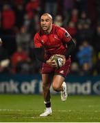 23 February 2018; Simon Zebo of Munster during the Guinness PRO14 Round 16 match between Munster and Glasgow Warriors at Irish Independent Park in Cork. Photo by Diarmuid Greene/Sportsfile
