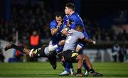 23 February 2018; Isa Nacewa of Leinster supported by Garry Ringrose, is tackled by Andisa Ntsila, left, and Luzuko Vulindlu of Southern Kings during the Guinness PRO14 Round 16 match between Leinster and Southern Kings at the RDS Arena in Dublin. Photo by Ramsey Cardy/Sportsfile