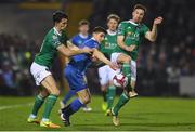 23 February 2018; Gearóid Morrissey of Cork City in action against Gavan Holohan of Waterford during the SSE Airtricity League Premier Division match between Cork City and Waterford at Turner's Cross in Cork. Photo by Eóin Noonan/Sportsfile
