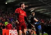 23 February 2018; Calvin Nash of Munster celebrates after scoring a try which was subsequently disallowed during the Guinness PRO14 Round 16 match between Munster and Glasgow Warriors at Irish Independent Park in Cork. Photo by Diarmuid Greene/Sportsfile