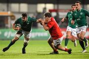 23 February 2018; Jack O'Sullivan of Ireland is tackled by Rhys Henry of Wales during the U20 Six Nations Rugby Championship match between Ireland and Wales at Donnybrook Stadium in Dublin. Photo by David Fitzgerald/Sportsfile