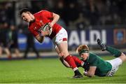 23 February 2018; Tom Rogers of Wales is tackled by Tommy O'Brien of Ireland during the U20 Six Nations Rugby Championship match between Ireland and Wales at Donnybrook Stadium in Dublin. Photo by David Fitzgerald/Sportsfile