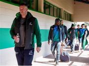 24 February 2018; Connacht Forwards Coach Jimmy Duffy and Connacht players arriving at Stadio Monigo prior the Guinness Pro14 Round 16 match between Benetton and Connacht at Stadio Monigo in Treviso, Italy. Photo by Roberto Bregani/Sportsfile