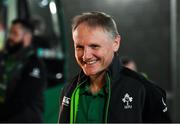 24 February 2018; Ireland head coach Joe Schmidt arrives prior to the NatWest Six Nations Rugby Championship match between Ireland and Wales at the Aviva Stadium in Lansdowne Road, Dublin. Photo by Brendan Moran/Sportsfile
