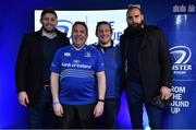 23 February 2018; Leinster players Ross Byrne, left, and Scott Fardy with supporters in the Blue Room at the Guinness PRO14 Round 16 match between Leinster and Southern Kings at the RDS Arena in Dublin. Photo by Brendan Moran/Sportsfile