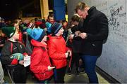 23 February 2018; Leinster's Rhys Ruddock and Luke McGrath meet supporters in Autograph Alley at the Guinness PRO14 Round 16 match between Leinster and Southern Kings at the RDS Arena in Dublin. Photo by Ramsey Cardy/Sportsfile