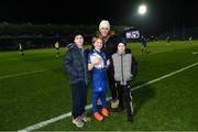 23 February 2018; Matchday mascot Max Bourke ahead of the Guinness PRO14 Round 16 match between Leinster and Southern Kings at the RDS Arena in Dublin. Photo by Ramsey Cardy/Sportsfile
