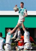 24 February 2018;  Gavin Thornbury of Connacht releases the ball from a lineout during the Guinness Pro14 Round 16 match between Benetton and Connacht Rugby at Stadio Monigo in Treviso, Italy. Photo by Roberto Bregani/Sportsfile