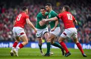 24 February 2018; Jonathan Sexton and Rob Kearney of Ireland in action against Gareth Davies and Dan Biggar of Wales during the NatWest Six Nations Rugby Championship match between Ireland and Wales at the Aviva Stadium in Lansdowne Road, Dublin. Photo by Brendan Moran/Sportsfile