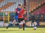 24 February 2018; Owen Collins of University College Cork in action against Ivan McConville of Dublin University AFC during the IUFU Harding Cup match between University College Cork and Dublin University AFC at Tolka Park in Dublin. Photo by Seb Daly/Sportsfile