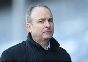 24 February 2018; Fianna Fáil leader Micheál Martin T.D., father of Nemo Rangers goalkeeper Micheal Aodh Martin, in attendence during the AIB GAA Football All-Ireland Senior Club Championship Semi-Final match between Nemo Rangers and Slaughtneil at O'Moore Park in Portlaoise, Co Laois. Photo by Eóin Noonan/Sportsfile