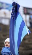 24 February 2018; Dublin supporter Sadie O'Connor, age 3, from Ballyboden, prior to the Allianz Football League Division 1 Round 4 match between Mayo and Dublin at Elverys MacHale Park in Castlebar, Co Mayo. Photo by Stephen McCarthy/Sportsfile