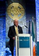 24 February 2018; John Horan makes his first speech as Uachtarán Chumann Lúthchleas Gael during the GAA Annual Congress 2018 at Croke Park in Dublin. Photo by Piaras Ó Mídheach/Sportsfile